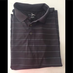 Grandslam gray striped polo